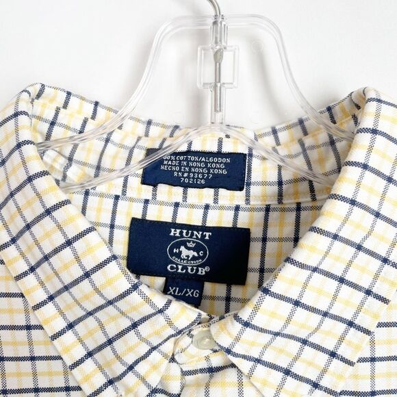🟢Hunt Club Plaid Button Down Long Sleeve Size XL - Picture 5 of 7